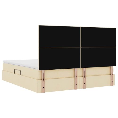 Легло с място за съхранение и матрак Кремав 180 x 200 cm