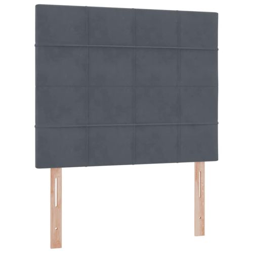 Легло с място за съхранение и матрак Тъмен сив 120 x 200 cm