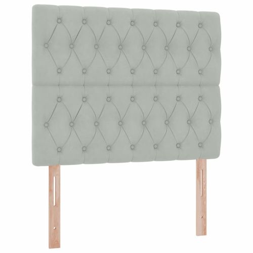 Легло с място за съхранение и LED с LED Светлосиво 120 x 190 cm