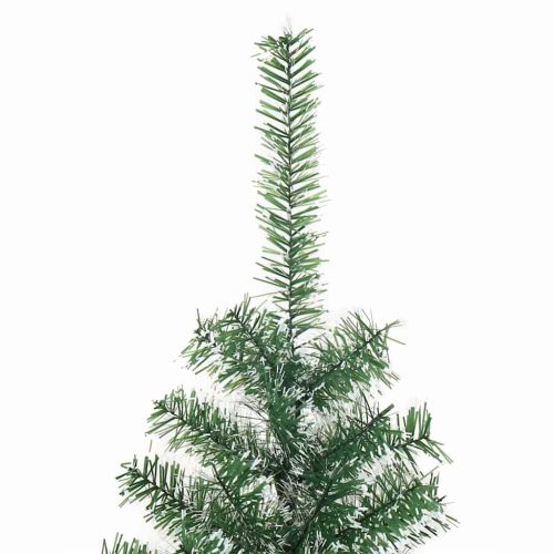 Изкуствена коледна елха със сняг и LED светлина 150 cm
