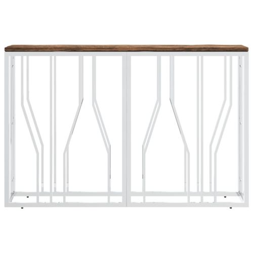 Конзолна маса, неръждаема стомана и регенерирано дърво масив