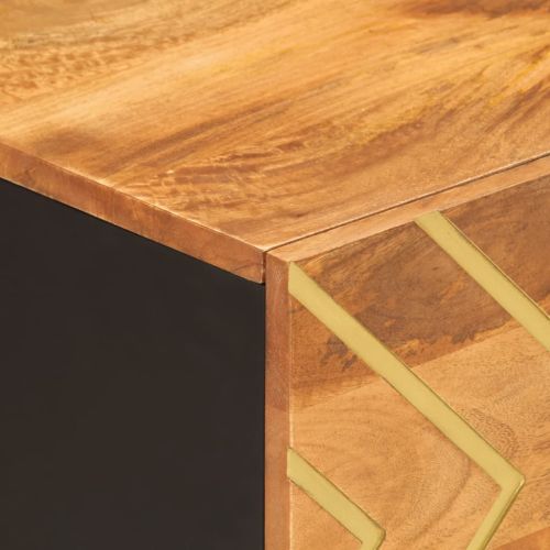 Кафе маса, кафява, 80x50x40 см, мангово дърво масив