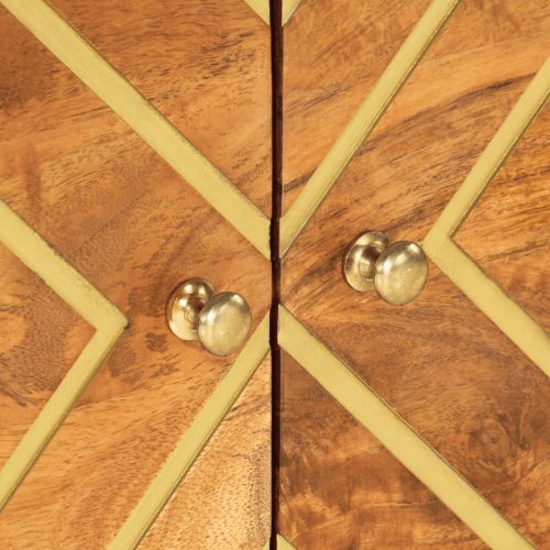 Кафе маса, кафява, 80x50x40 см, мангово дърво масив