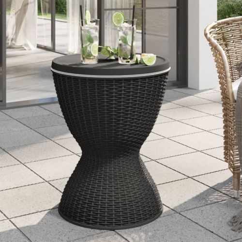 3-в-1 охладител за напитки и маса, черен, полипропилен