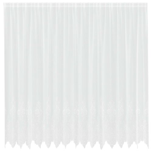 Перде от дантела С завеси Флорален Бяло 200 x 400 cm Полиестер