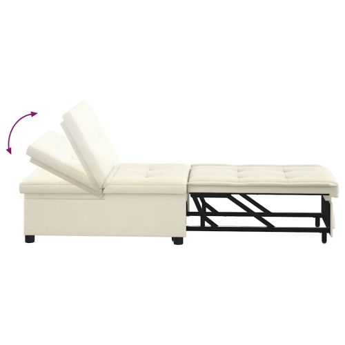 Диван легло Крем 194 x 67 x 82 см Кадифе