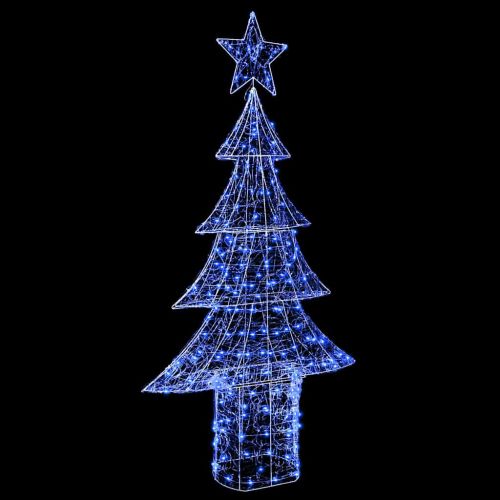 Коледно дърво с 240 LED светодиода Синьо 180 cm Акрил