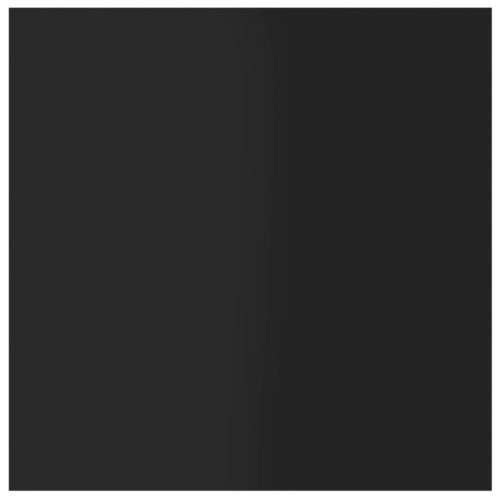 Рафтове, 8 бр, черен гланц, 40x40x1,5 см, инженерно дърво