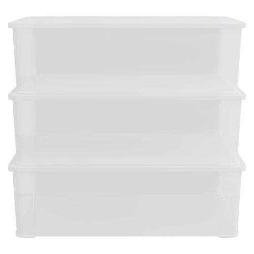 Пластмасови кутии за съхранение 3 бр 25 л стифиращи