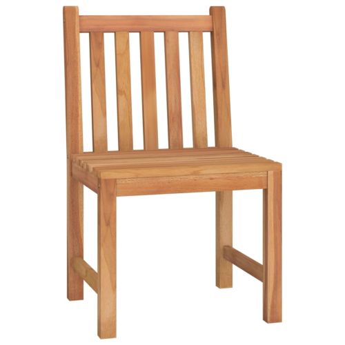 Градински трапезен комплект, 5 части, тиково дърво масив