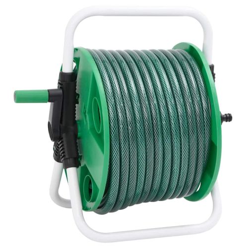 Свободностояща макара за маркуч със зелен маркуч 0,5" 30 м PVC