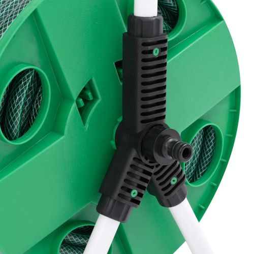 Свободностояща макара за маркуч със зелен маркуч 0,5" 30 м PVC