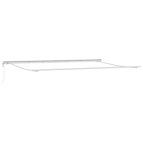 Автоматично прибираща се тента, антрацит и бял, 600x300 см