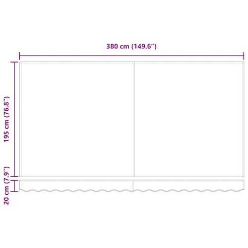 Сгъваем навес Антрацит 400 x 200 cm Алуминий и Тъкан