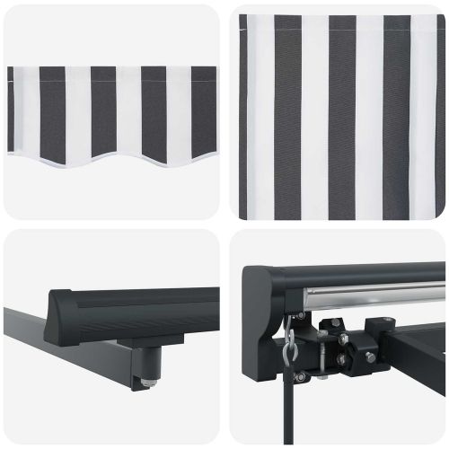 Рамка за сенник Антрацит и бяло 500 × 300 cm