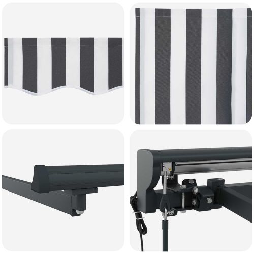 Рамка за сенник Антрацит и бяло 500 × 300 cm