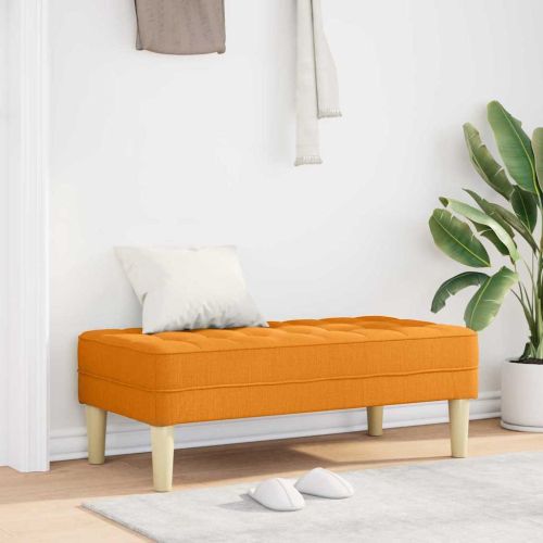 Пейка с възглавница Тъмен жълт 113 x 57 x 39 см текстил