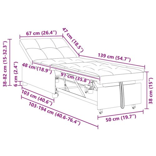 Разтегателен диван с матрак Таупе 194 x 67 x 82 см Микрофибър