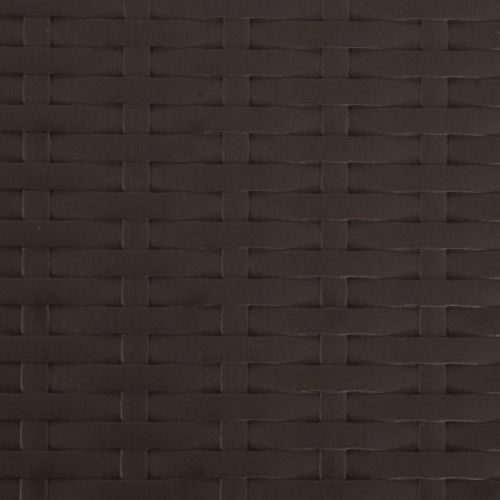 Сгъваеми бар столове, 2 бр, HDPE и стомана, кафяви, ратанов вид