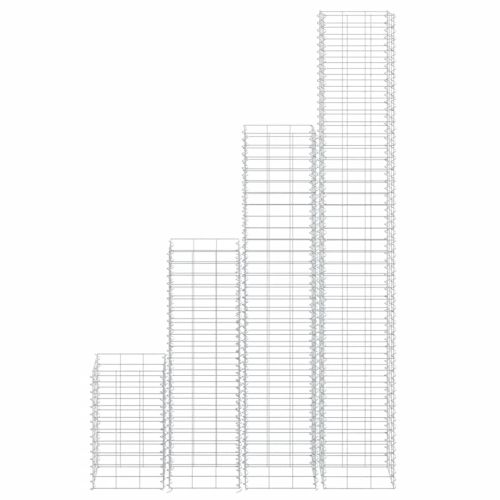 Габиони повдигнати лехи, 4 бр, 30x30x50/100/150/200 см, желязо