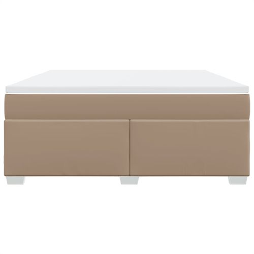 Боксспринг легло с матрак, капучино, 180x200см, изкуствена кожа