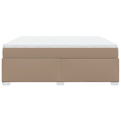 Боксспринг легло с матрак, капучино, 180x200см, изкуствена кожа
