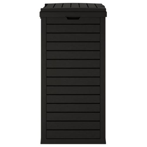 Външен кош за боклук, черен, 41x41x86 см, полипропилен