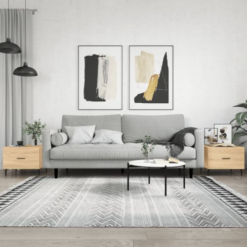 Кафе маси, 2 бр, дъб сонома, 50x50x40 см, инженерно дърво