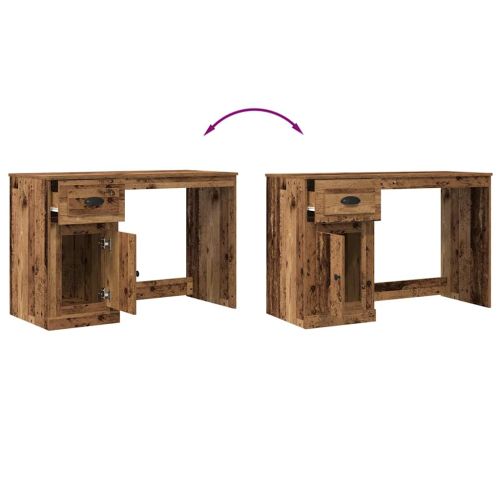 Бюро с чекмедже Старо дърво 50 x 115 x 75 см Инженерно дърво