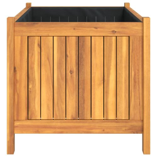 Градинска кашпа с вложка 80x42x40 см масивна акация