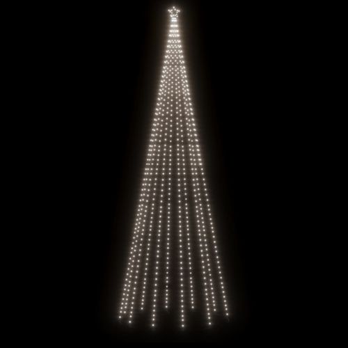 Коледна елха с шип, студено бяло, 732 LED, 500 см