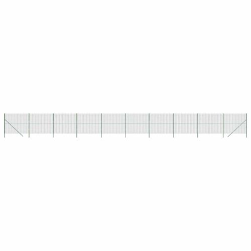 Ограда от телена мрежа зелена 2x25 м поцинкована стомана