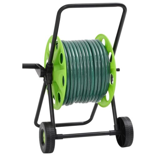 Макара за маркуч количка с 30 м зелен маркуч PVC