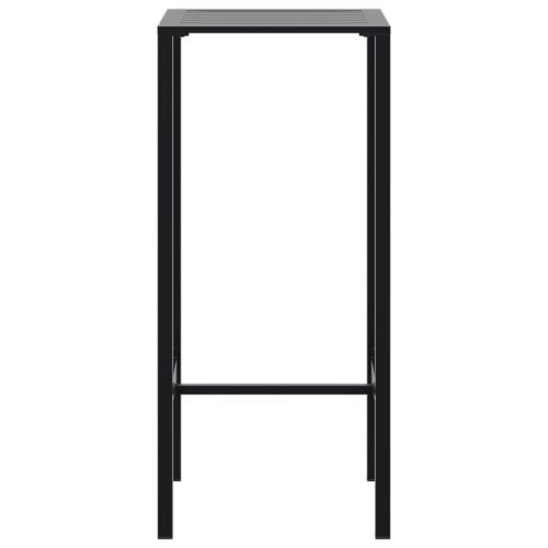 Градински бар комплект 3 части черен прахово боядисана стомана