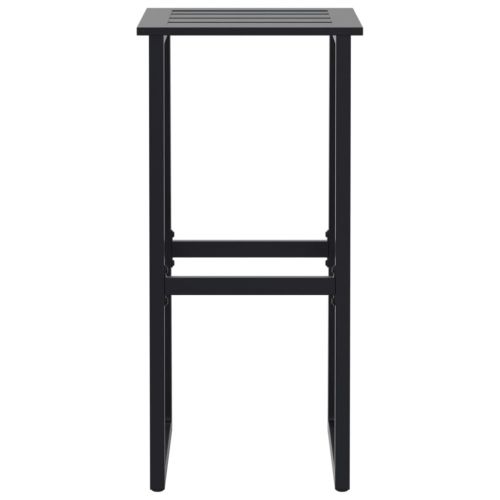 Градински бар комплект 3 части черен прахово боядисана стомана