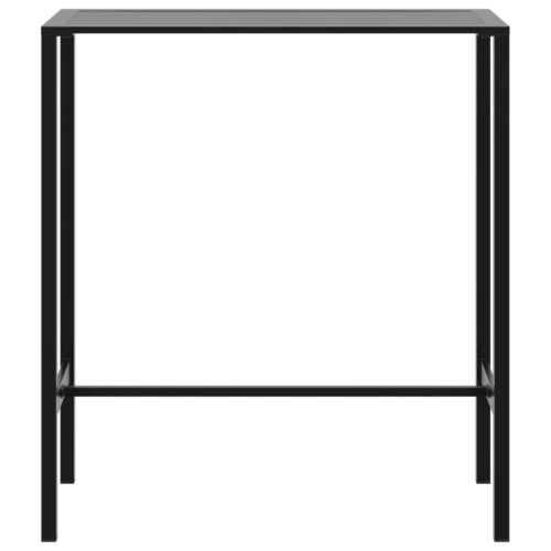 Градински бар комплект 5 части черен прахово боядисана стомана