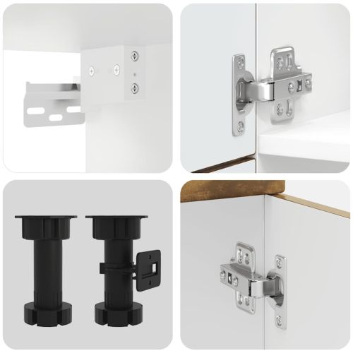 Комплект кухненски шкафове, 7 части, "Porto", опушен дъб, инженерна дървесина