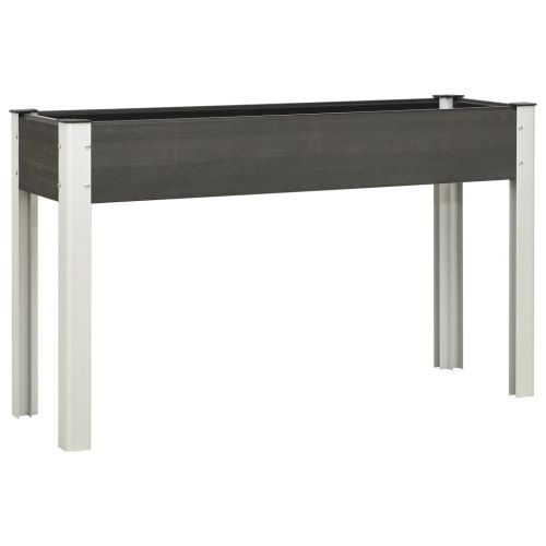 Градинска повдигната леха, сива, 120x40x75 см, WPC