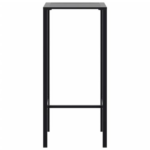Бар маса, черна, 50x50x110 см, прахово боядисана стомана