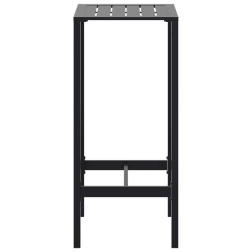 Бар маса, черна, 50x50x110 см, прахово боядисана стомана