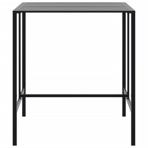 Бар маса, черна, 100x100x110 см, прахово боядисана стомана