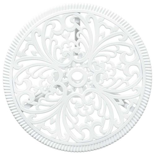 Градински бистро комплект 3 pcs Бяло Алуминий