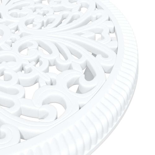 Градински бистро комплект 3 pcs Бяло Алуминий