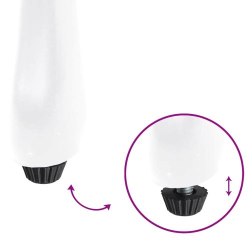 Градински бистро комплект 3 pcs Бяло Алуминий