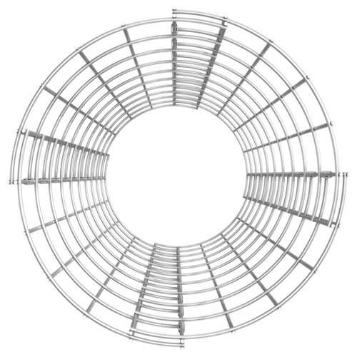 Кръгъл габионен стълб, поцинкована стомана, Ø30x100 см
