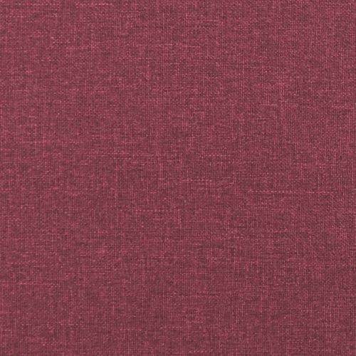 2-местен диван декоративни възглавници виненочервен 140 см плат