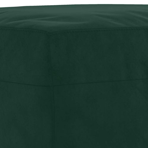 Комплект дивани от 3 части с възглавници, тъмнозелен, кадифе