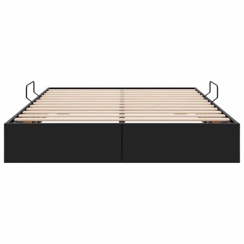 Легло с място за съхранение Черно 135 x 190 cm Изкуствена