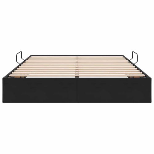 Легло с място за съхранение с матрак Черно 135 x 190 cm Кадифе