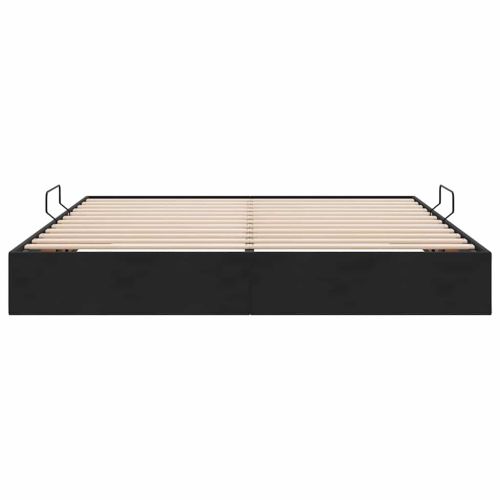 Легло с място за съхранение с матрак Черно 180 x 200 cm Кадифе